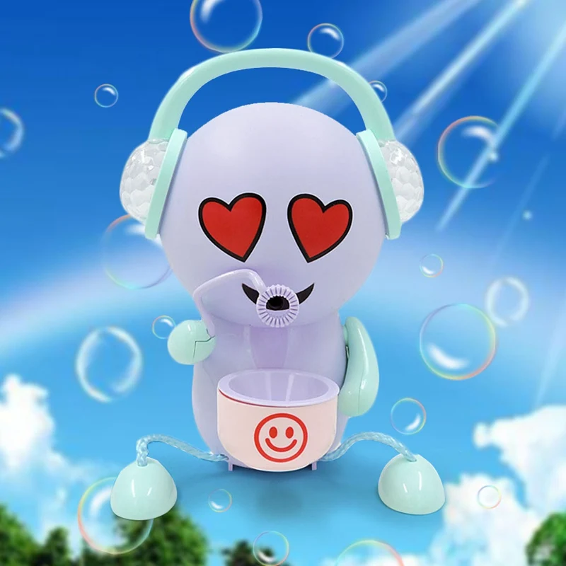 Открытый пузырь мультфильм Ванна игрушка наушник Expression Bubble Maker ванна для Купания Мыло машина для детей с музыкальной водой игрушка
