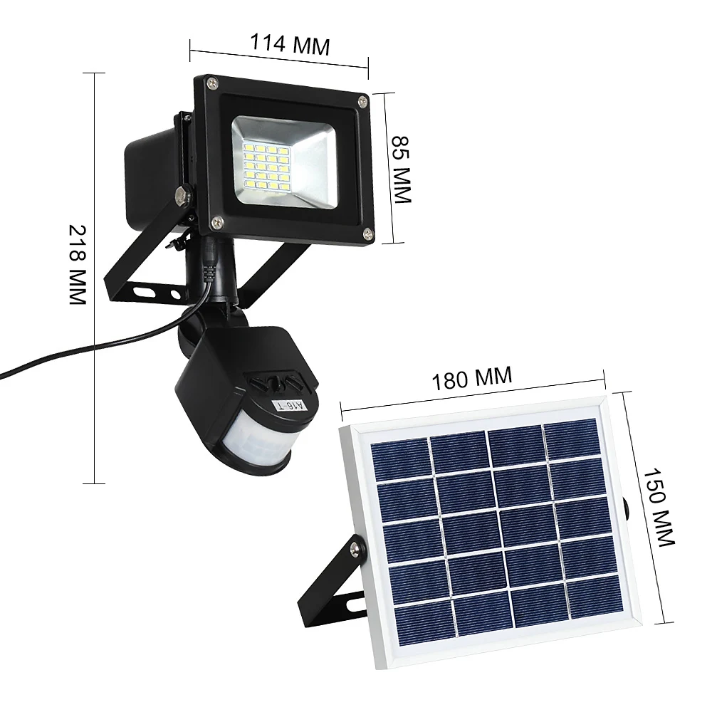 SUNYIMA Solar Panel Flood Light 10W Bateria Solar Sun Power Outdoor Waterproof Floodlight Garden Motion Sensor Solars Spotlights
