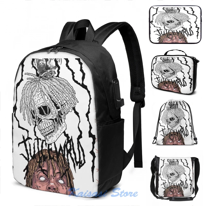 Забавный рюкзак с графическим принтом Juice wrld fan art merch and gear USB зарядкой мужские