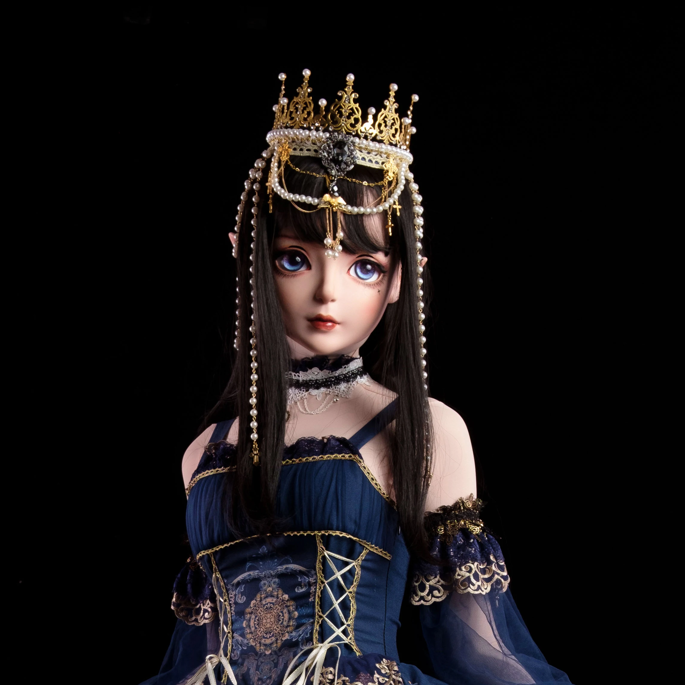 Dollkii 11) Женская Девушка кремнезема Косплей BJD переодевание кигуруми Голова маска Аниме ролевые игры вечерние Трансвестит кукольная маска
