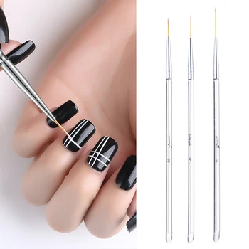 

3PC/Set Acrylic Nail Pen Sequin Painting Brushes Nail Art Pen Drawing Dotting Brush Manicure Tool Professional Nail Care Tool