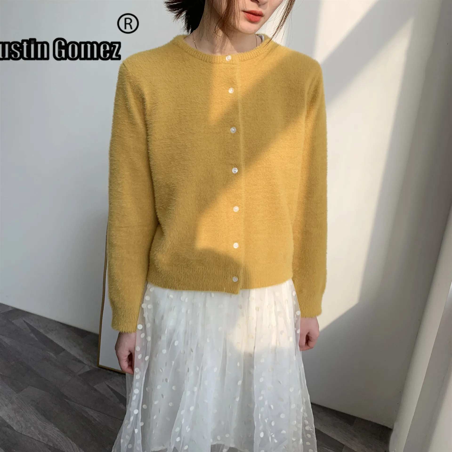 Best Price Hot Sale Women's Cardigan Knitted V-neck Short White Sweater Female Solid O-Neck Full Sleeve Cropped Sweater Clothing For Women Best Price Hot Sale Women's Cardigan Knitted V-neck Short White Sweater Female Solid O-Neck Full Sleeve Cropped Sweater Clothing For Women