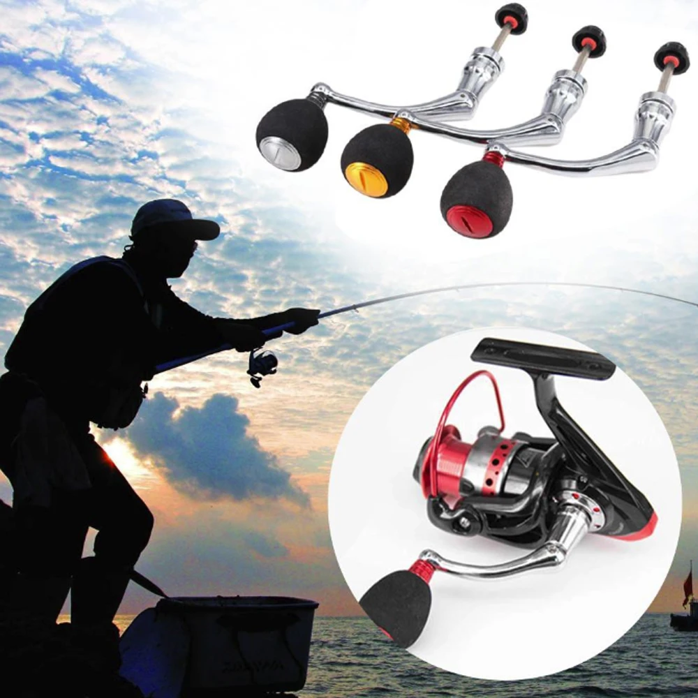

Spinning Wheel Handle Fishing Vessel Refitting Crank Handle Fishing Reel Grip Large Portable Metal + EVA Spool Gear