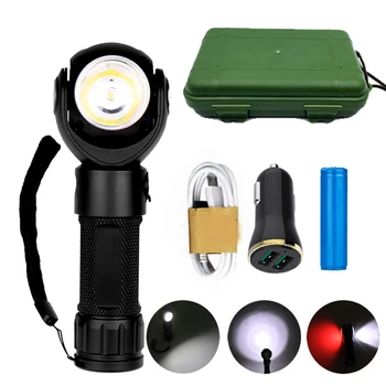 

ZK20 LED Flashlight Tactical Torch 360 Rotation Rechargeable Waterproof Repairing Light Travel Light Lantern Torch Lamp Camping