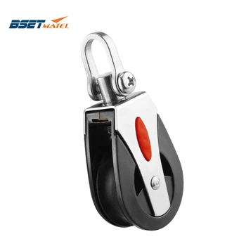 

1500Lbs Load Capacity Sheave Block Universal Head Single Pulley Swivel Sailboat Plain Bearing Block Rope Runner Boat Accessories