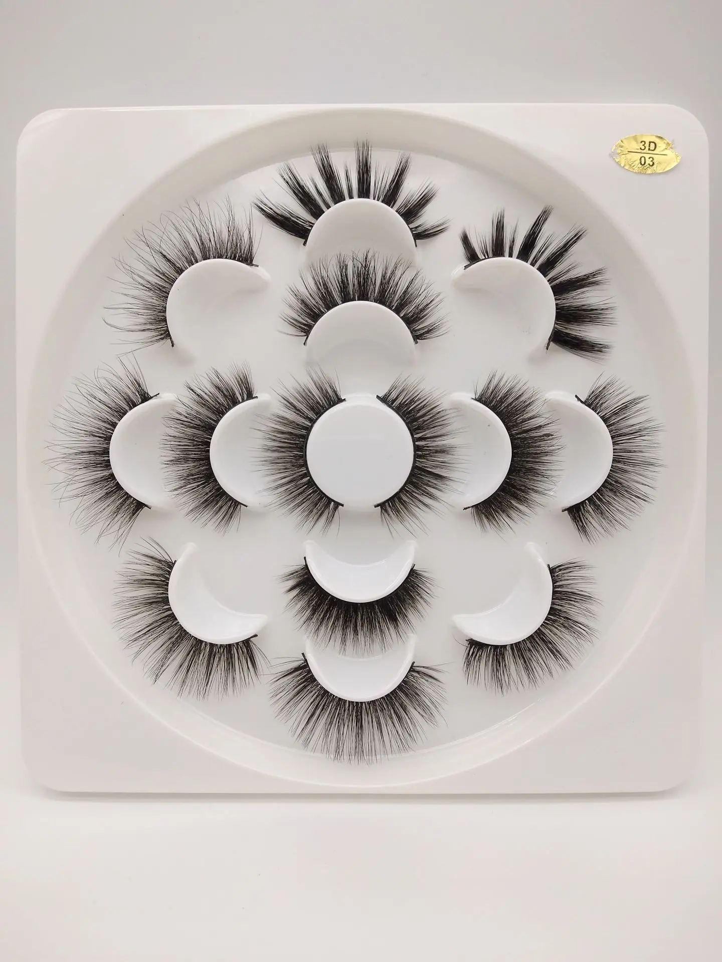 

New 3d long mink lashes 7 pairs natural false eyelashes fake lashes long makeup eyelash extension mink eyelashes for beauty