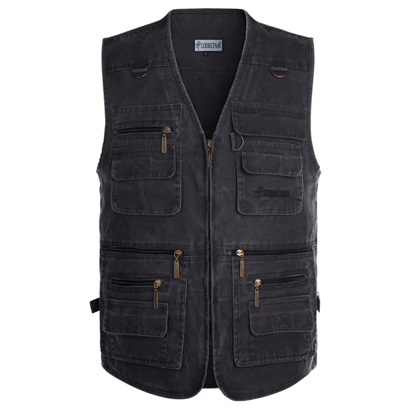 

Plus Size 6XL 7XL Denim Vest Men's Jacket Sleeveless Cotton Casual Waistcoat Men's Jean Coat Slim Fit Male Jacket Cowboy Pockets