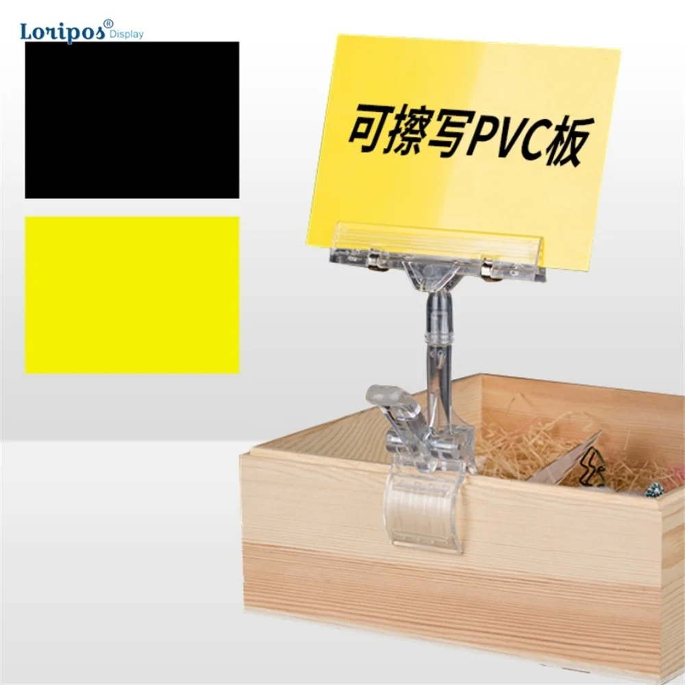 Loripos Store Supermarket Supplies A5 Pvc Yellow Black Handwriting Erasable Chalkboard Labels Pice Talker Tag