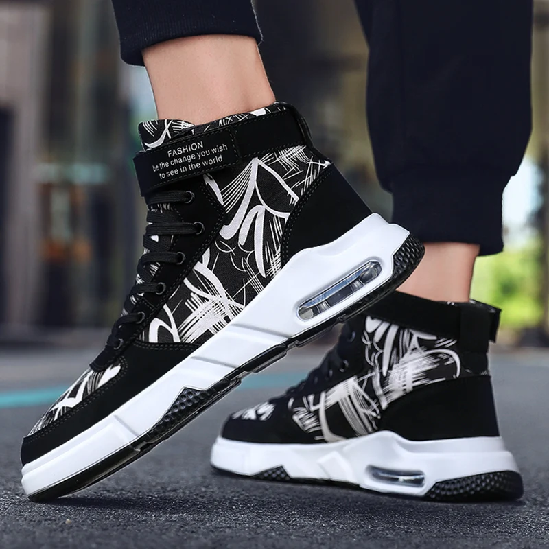 OLOMM High help Air Cushion Trend Hot Sale Men's Casual Shoes Comfortable Outdoor Men Fashion Sneakers Hwaterproof Men Shoes