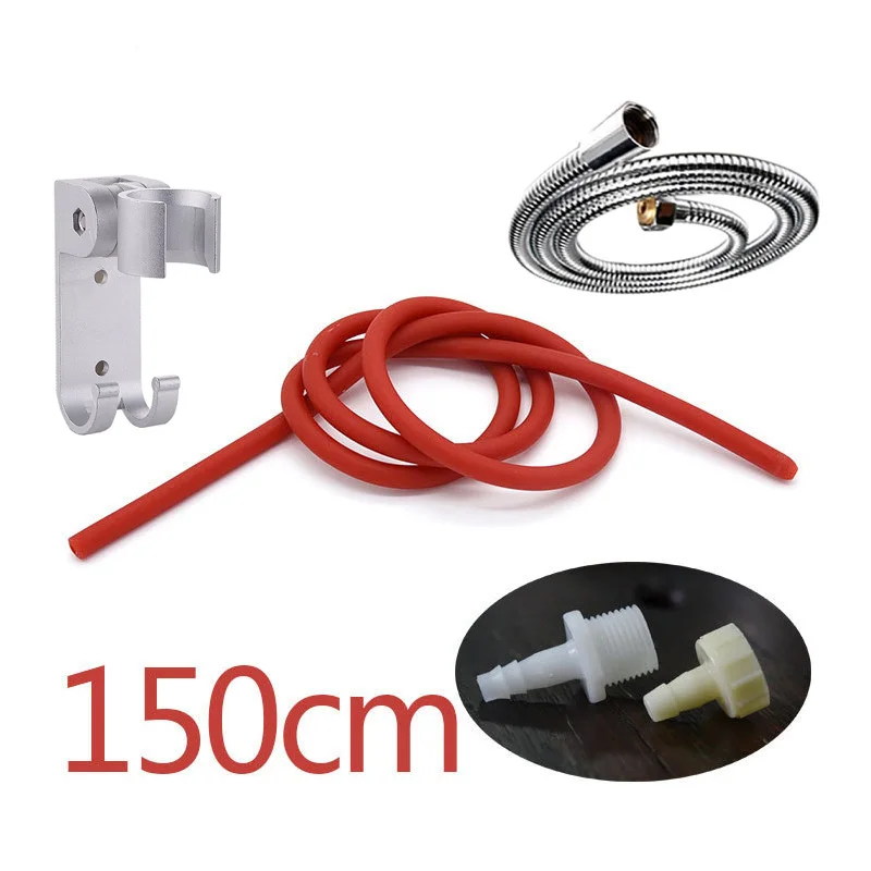 FX-121C-150redset3 Wetips силиконовая клизма насадка для мытья клизма для очистки прямой кишки душ мягкий душ анус Анальный Душ биде клизма шланг для биде гигиенический душ - Цвет: FX-121C-150redset3