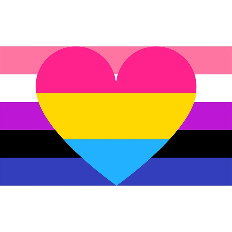 Yehoy Висячие 90*150 см гендерфлюид pansexal Combo LGBT флаг для украшения
