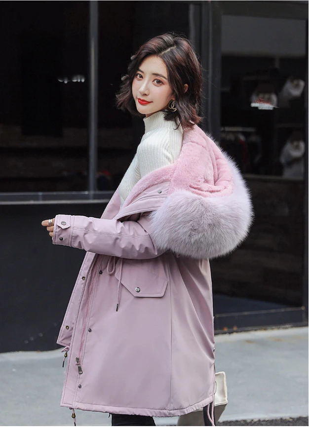 Bella Philosophy/ Зимние Модные женские пальто больших размеров, Корейская женская однотонная парка с капюшоном, теплая Свободная верхняя одежда