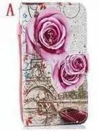 A Кожаный чехол-бумажник с цветком C-ku для Xiaomi mi 9 Play CC9E CC9 Red mi NOTE7 7A K20 GO 7 Heart Love Eiffel Tower откидная крышка 1 шт - Цвет: A