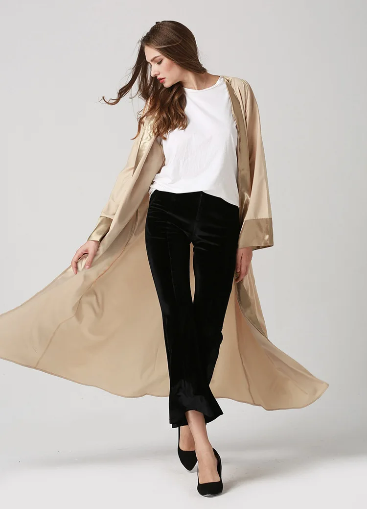 Новая мусульманская исламская одежда abaya Morocco Модный кардиган с принтом крыльев Дубай, Турция, свободная одежда с длинными рукавами
