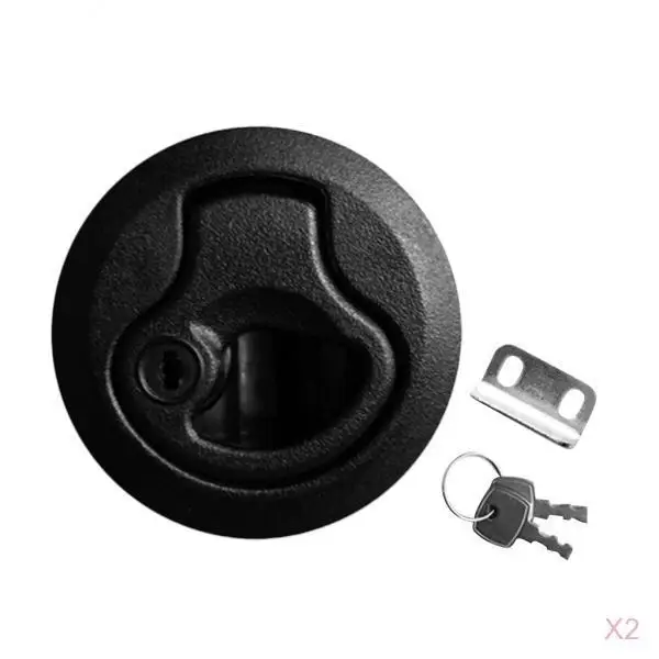2pcs  2' Flush Pull Slam Latch for Marine Boat Deck Hatch RV 1/4' Door Lock