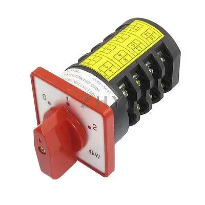 

Latching Type 3 Position AC 380V 20A 4KW Cam Combination Changeover Switch New