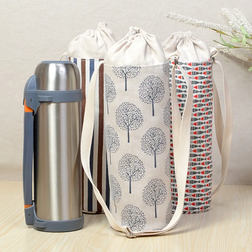

Portable 1.2L Pitcher Protective Case Cup Set Travel Large-Volume Drawstring Top Diablement Fort shui hu tao Water Bottle Bag
