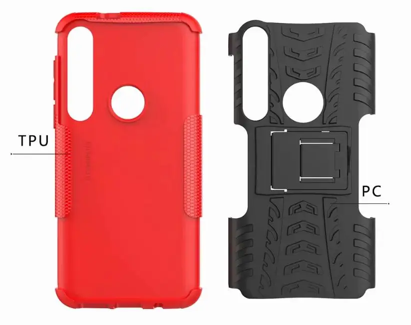 Для Motorola Moto G8 Plus чехол+ закаленное стекло мягкий гибридный защитный силиконовый Жесткий Чехол