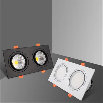 

Square Dimmable Recessed LED Downlights 14W18W24W COB LED Ceiling Lamp AC85-265V Warm/Cold White LED Spot Lights Indoor Lighting