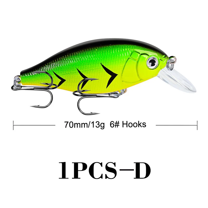 10PCS Black Minnow Crankbait hard fake baits Sea fishing lure Wobblers Artificial bait for Fishing Carp fishing gear swimbait