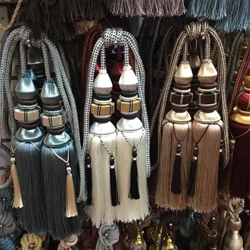 

New high-end curtain hanging ball Pagoda double ball tassel hanging ball