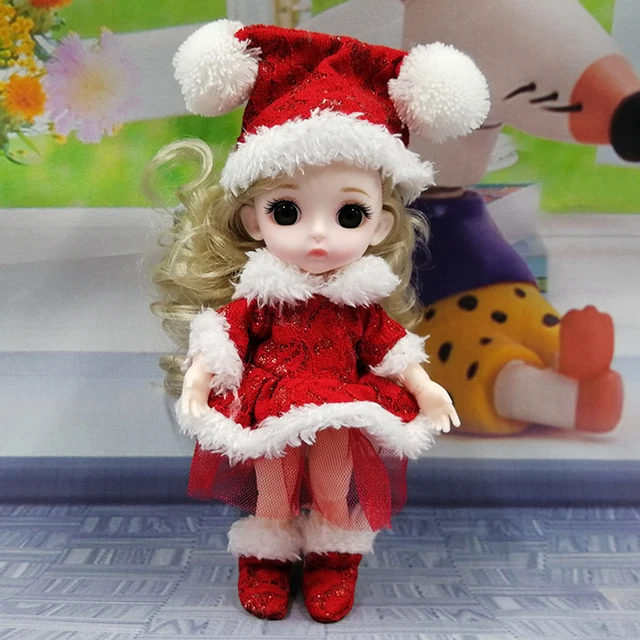 Cute 16cm BJD Doll Toy 13 Joints Fashion Clothes Outfit Shoes Girl Doll Soft Hair Age 2-6 2 3 4 5 Years Old