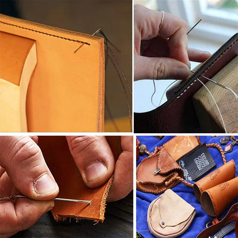 Description Picture 4 of itemLeather Needle Set Leather Crafts Sewing Needle Shoe Repair Needle Leather Hand Stitch Sharp Tool for Embroidery Stitching