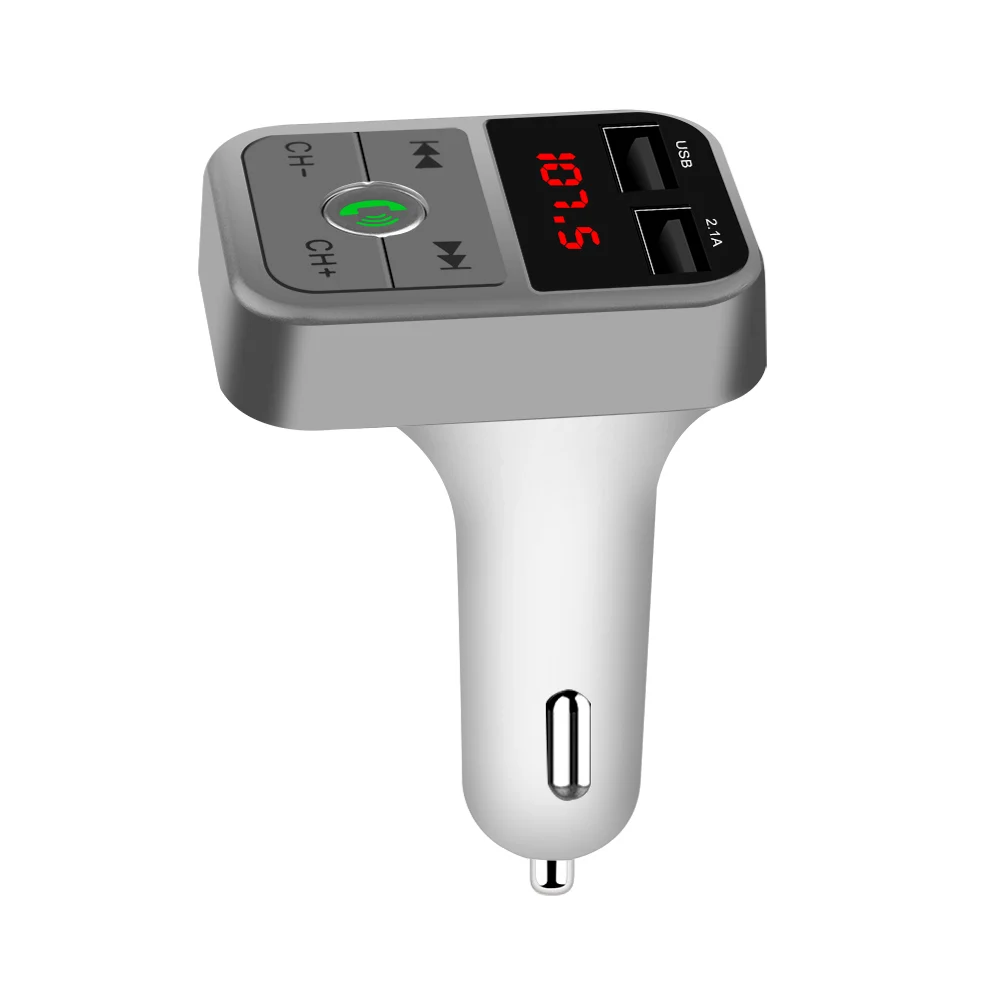 Автомобильное зарядное устройство KEBIDU с двумя USB, Bluetooth, громкая связь, аудио приемник, дисплей напряжения, автомобильный комплект, зарядное устройство для мобильного телефона, Авто mp3-плеер