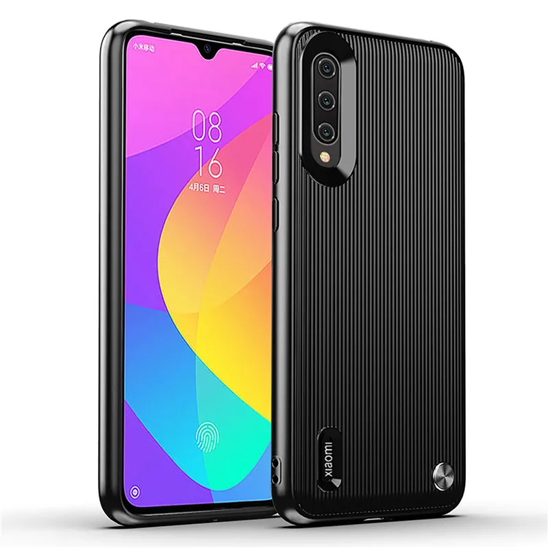 Чехол для Xiaomi mi A3 роскошный Силиконовый противоударный чехол в полоску телефона