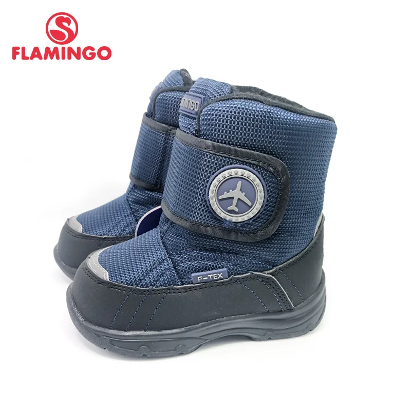 FLAMINGO Winter High Quality Waterproof Wool Keep Warm Kids Shoes Anti-slip Snow Boots for Boy Free Shipping 202M-G5-2022
