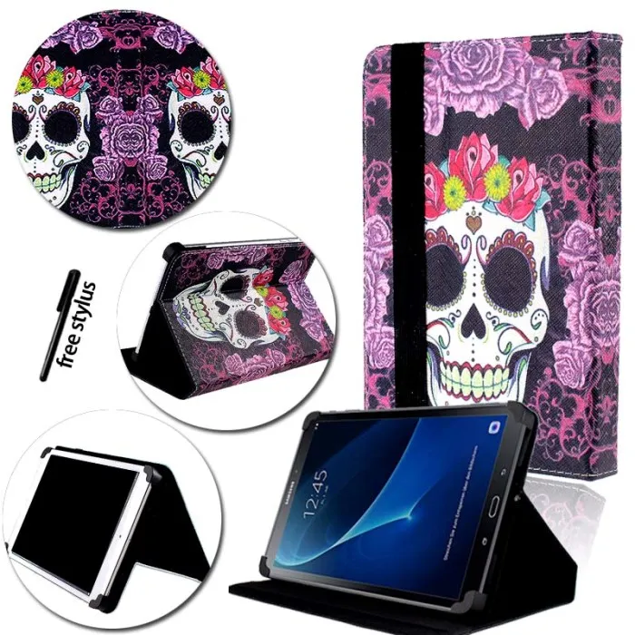 Purple Skull KK&LL для samsung Galaxy Tab S2 8,0 дюймов 710 T713 T719-кожаный чехол-книжка для планшета - Цвет: Purple Skull