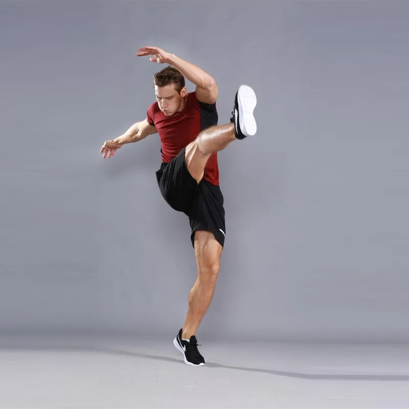 HOWE AO Brand Men Sets Summer Running Sets Men Sport Suits Gym Fitness Training Breathable Tracksuit Jogging Suits