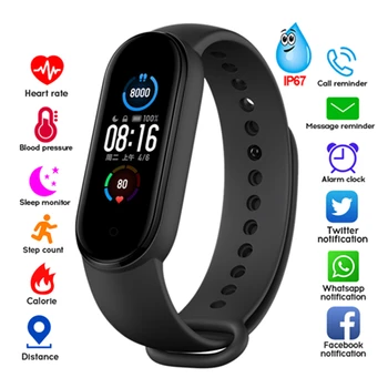 

M5 Smart Watch Women Bluetooth Call/Music Smart Band Waterproof Heart Rate Blood Pressure Men Health Wristband Smart Bracelet