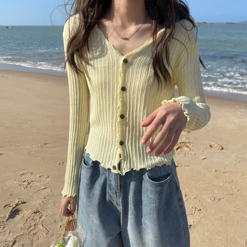 Кардиган из ледяного шелка с защитой от солнца и ушей тонкая одежда для ранней