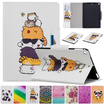 

For iPad Pro 10.5 Auto-Wake up/Sleep With Card Slot Case Shockproof Protective Shell Bracket Leather And TPU Print Case Cover