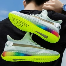 Новые Брендовые мужские кроссовки тканая дышащая сетчатая обувь мужская обувь разноцветная повседневная обувь на шнуровке с перекрестной шнуровкой Erkek Ayakkabi W509