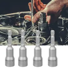 4 шт. Шестигранная розетка Магнитная сильная ржавчина Пневматическая отвертка для чернения насадки отвертки часть