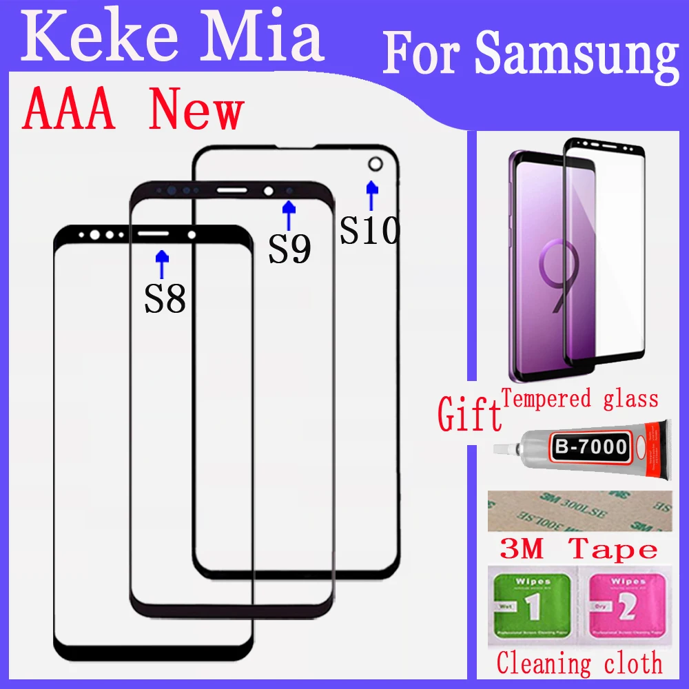 

New Original For Samsung Galaxy S8 S9 S8 Plus S9 Plus S10 S10E S10 Plus LCD Touch Screen Front Outer Glass Replacement + Gift