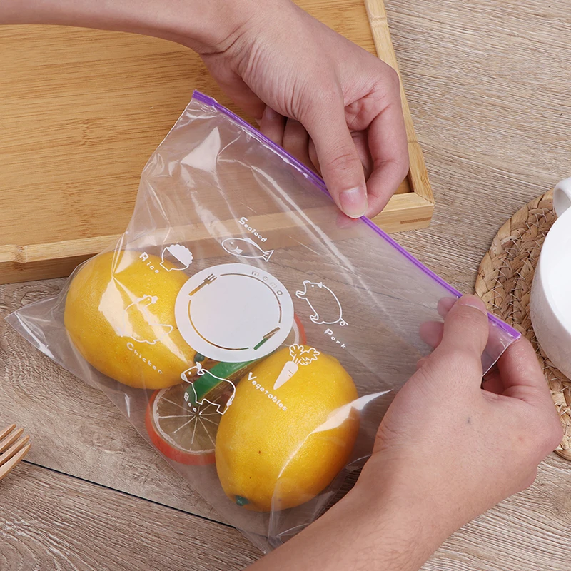 Fresh Keeping Bags 10Pcs PVC For Vegetable Fruit Storage Freezing Preservation