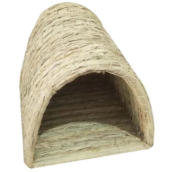 

Pet Straw Rabbit Cage Cat Nest Hand-Made Pet Nest Hamster Cage Animal Warmth in Winter Winter Small Animal Supplies