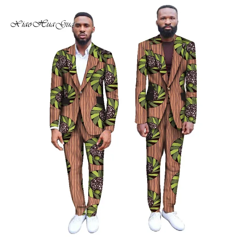 Куртки и брюки для девочек принт для мужчин костюмы Тонкий Custom Fit мода платье в деловом стиле Свадебные Блейзер WYN255