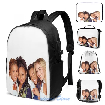 

Funny Graphic print The Cheetah Girls Together 2003 USB Charge Backpack men School bags Women bag Travel laptop bag