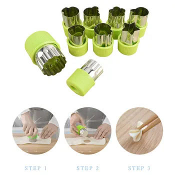 

9pcs Cakes Molds Stainless Steel Biscuit Molds Mini Cookie Shape Tray Pan Set DIY Modeling Make Kid Food Baking Tools