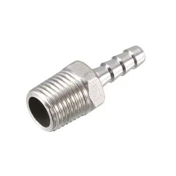 

uxcell 3pcs Stainless Steel Barb Hose Fitting Connector 6mm Barbed X G1/4 Male Pipe connect lines for air, water, fuel oil