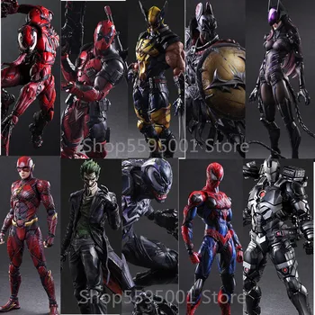 

Play Art Kai Action Figure The Avengers Thor Iron Man Batman X-men Captain American Spider Man the Flash Figures model Toy Doll