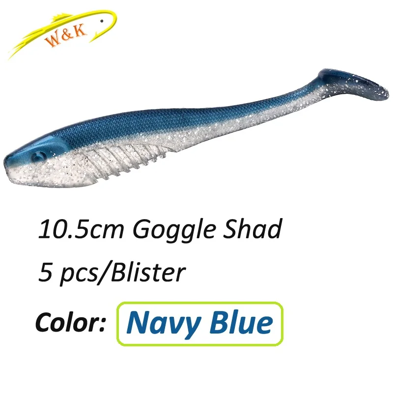 Navy Blue 4.1 5 шт./блистерные мягкие приманки 10,5 см 10 г супер Силиконовые Shad 4,1 дюймов плавающие приманки с большим хвостом Shad мягкие рыболовные приманки - Цвет: Navy Blue 4.1