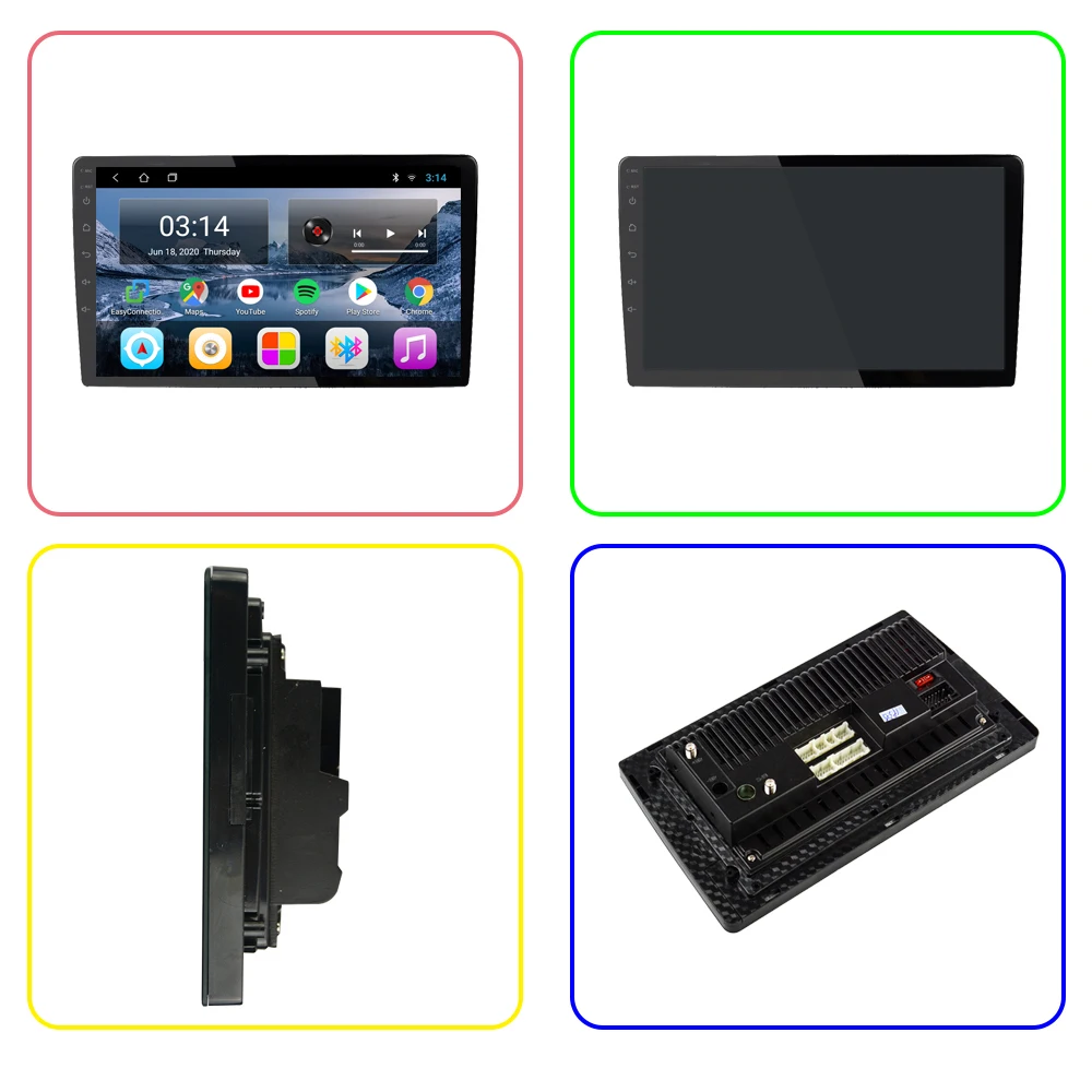 EKIY 9'' TN 2DIN Android 9.0 Car LTE 4G WIFI Recorder For Lexus RX300/RX330/RX350/RX400 2003-2010 Multimedia GPS Navigation DVD