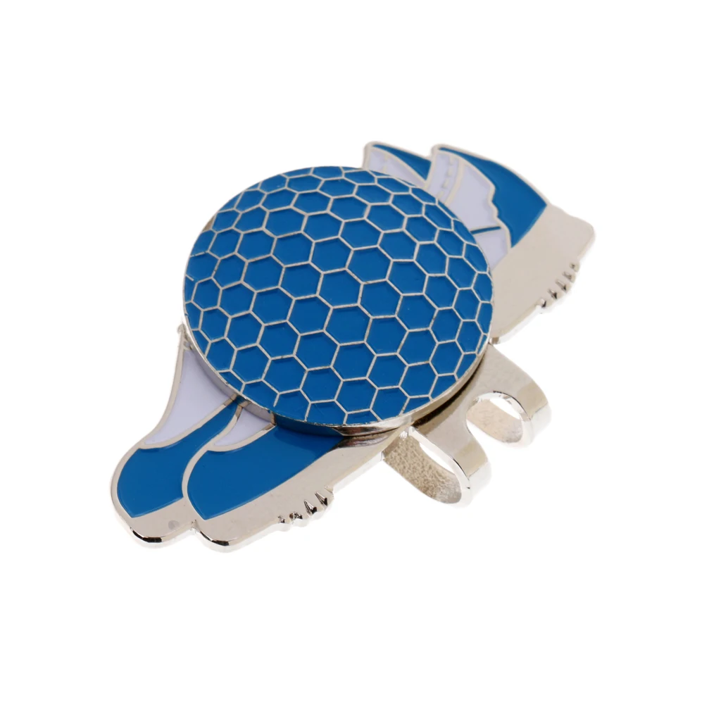 Funny Shoe Design Stainless Steel Golf Hat Clip with Magnetic Ball Marker - Choice of 4 Colors