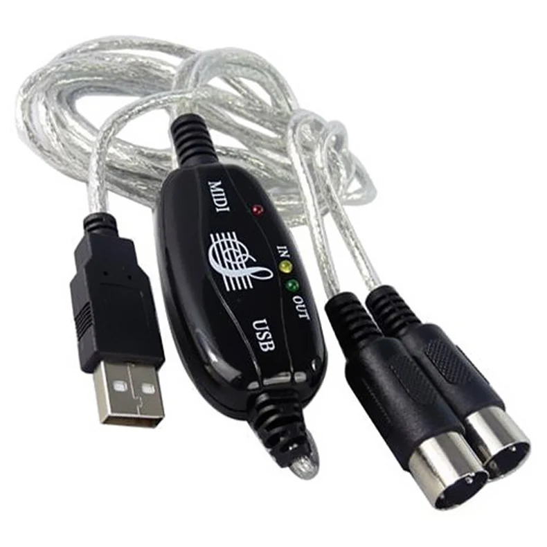 USB IN-OUT кабель MIDI конвертер ПК в музыкальный Адаптер клавиатуры шнур LHB99