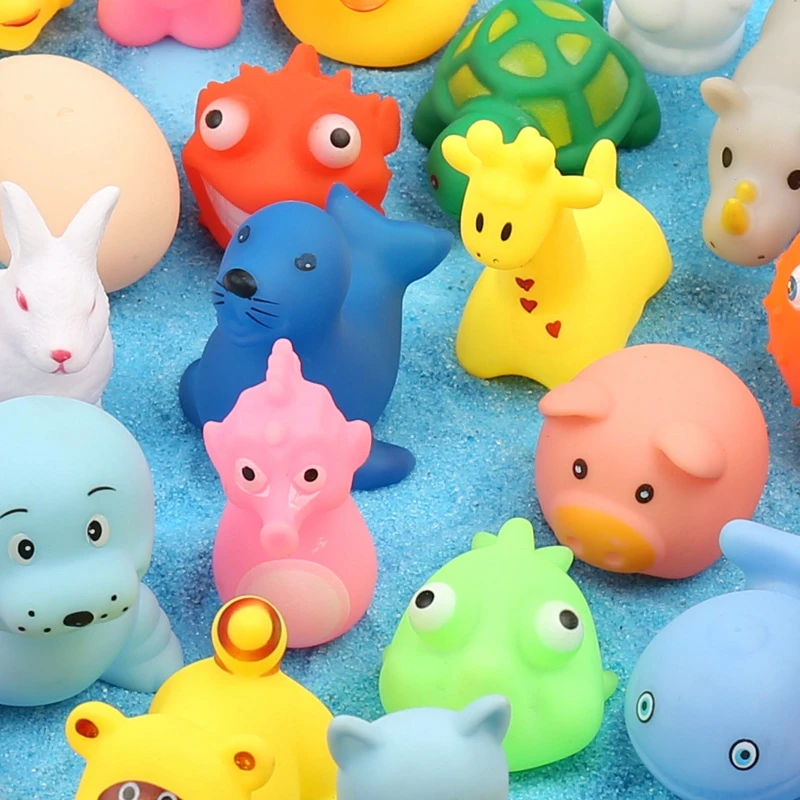 Детская игрушка ванная комната резиновая утка Kawaii Желтая утка воды игрушки морской жизни мультфильм игрушки для ванной игрушки для бассейна животные милые пляжные подарки